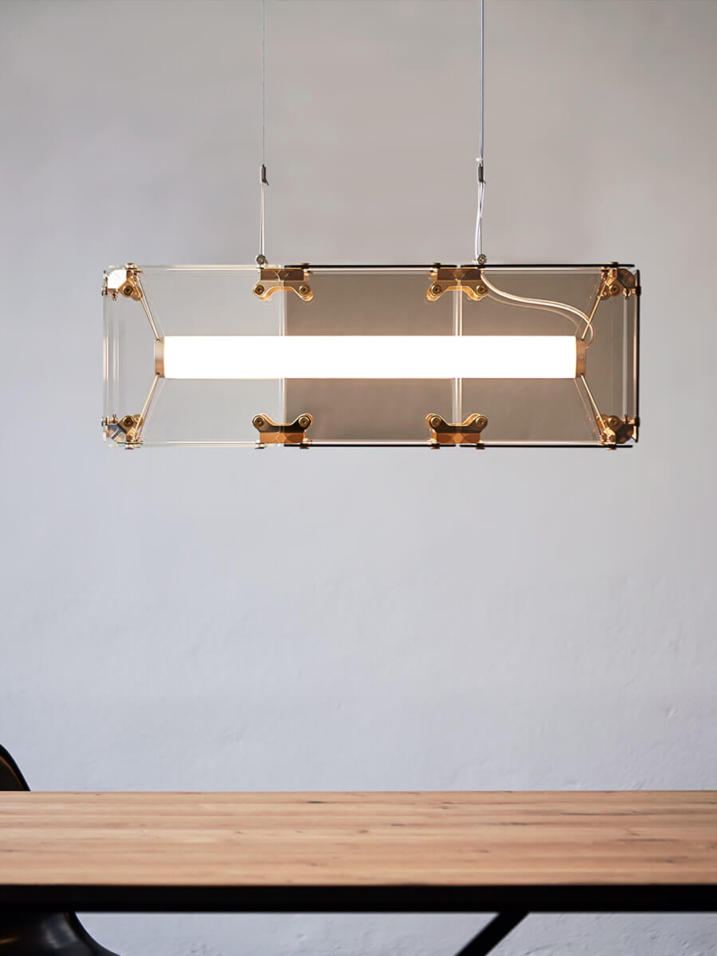 Pendelleuchte-Glas-Gold