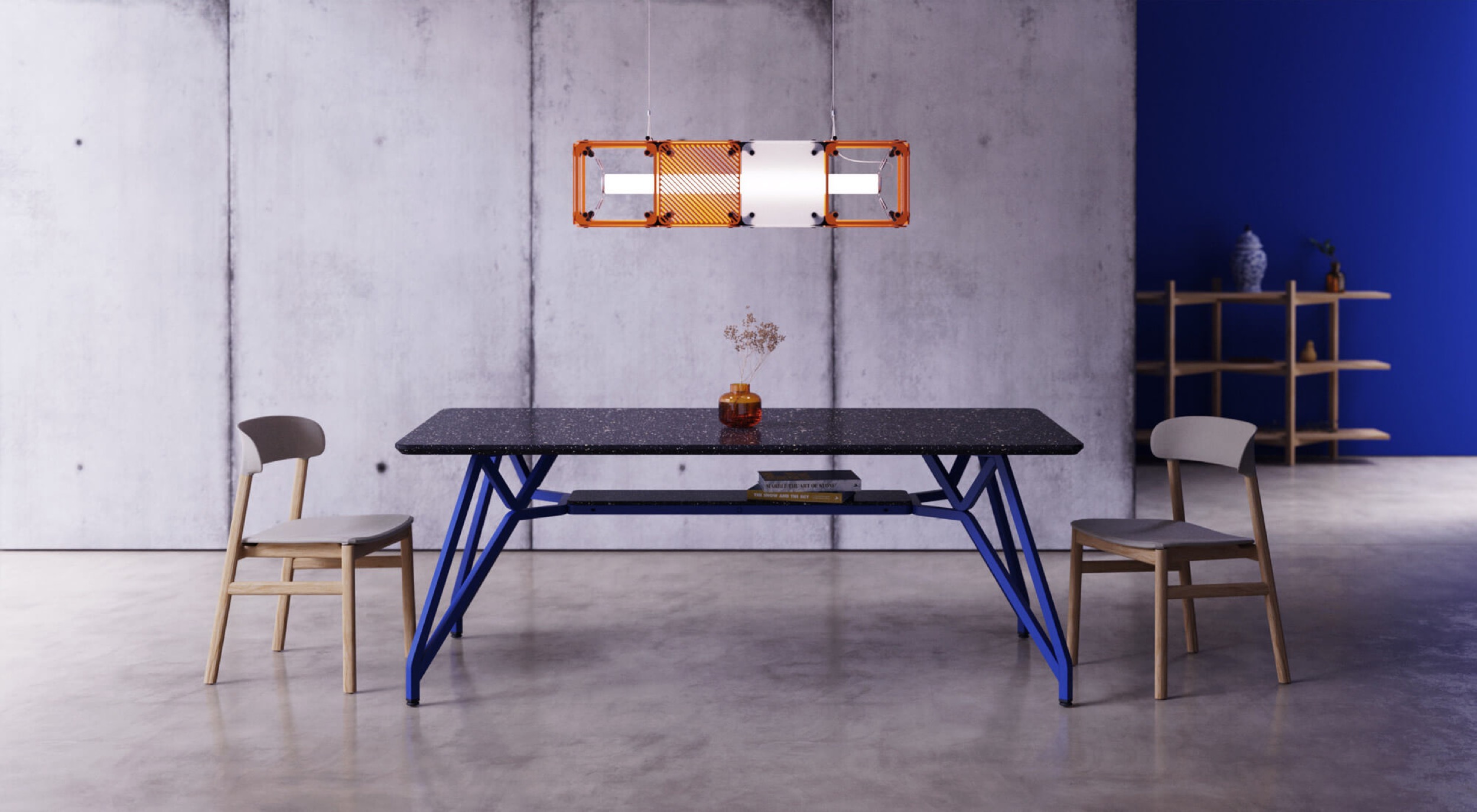 designer esstisch futuristisch loft